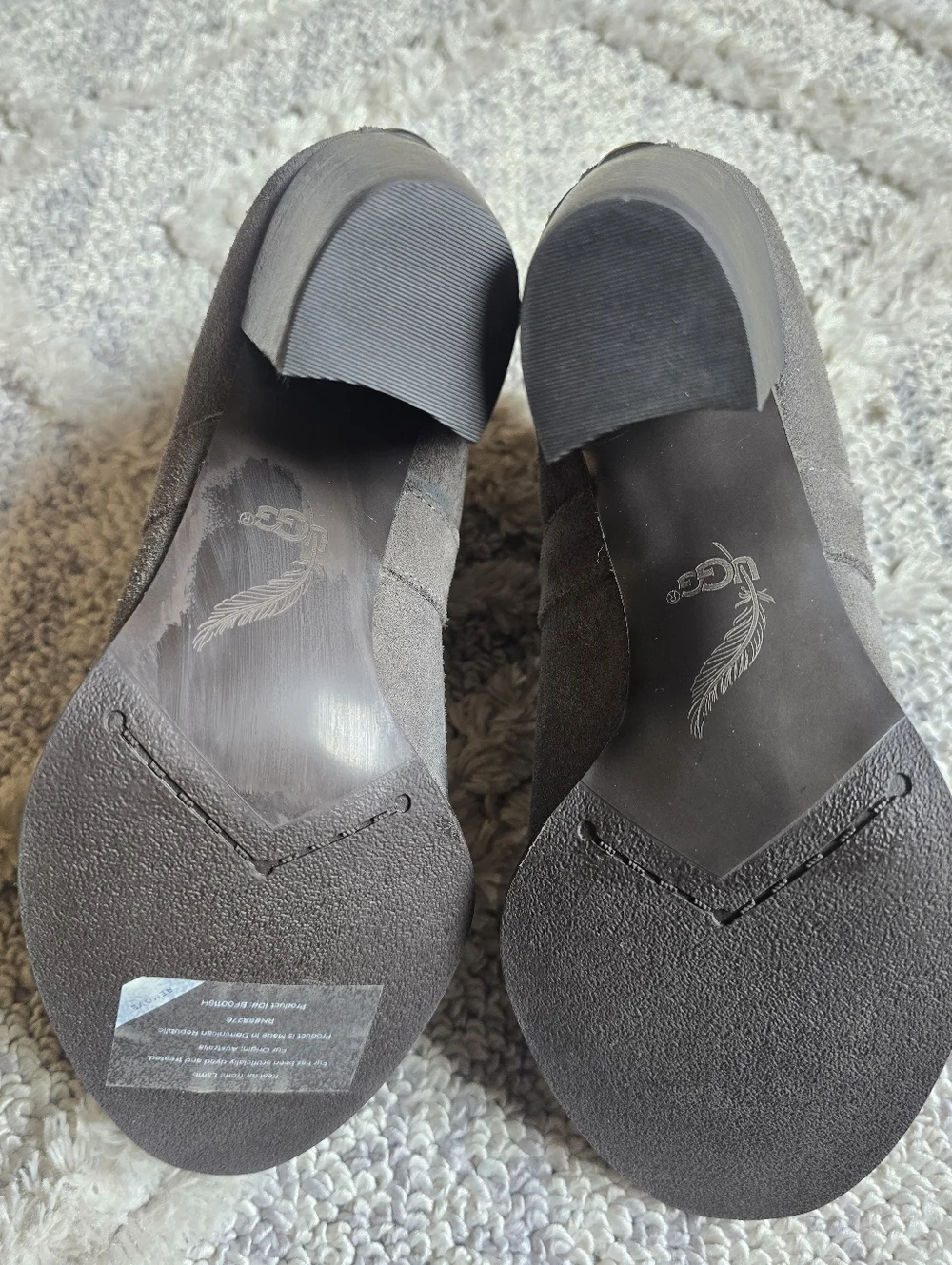 UGG Cobie II Chelsea Booties Size 8.5 Gray Suede Block Heel